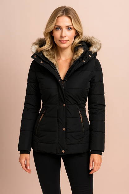 Vivienne | Fitted Hooded Puffer Jacket