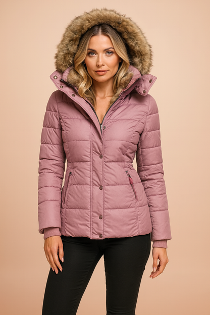 Vivienne | Fitted Hooded Puffer Jacket