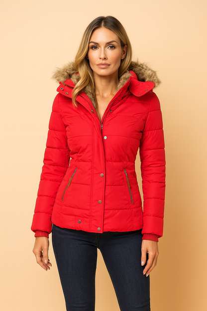 Vivienne | Fitted Hooded Puffer Jacket