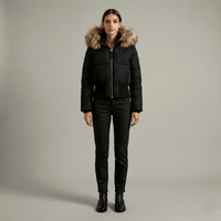 Ariana | Faux Fur Hooded Short Puffer Jacket
