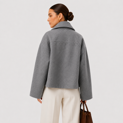 Francoise | Double-Breasted Shawl Collar Cropped Jacket