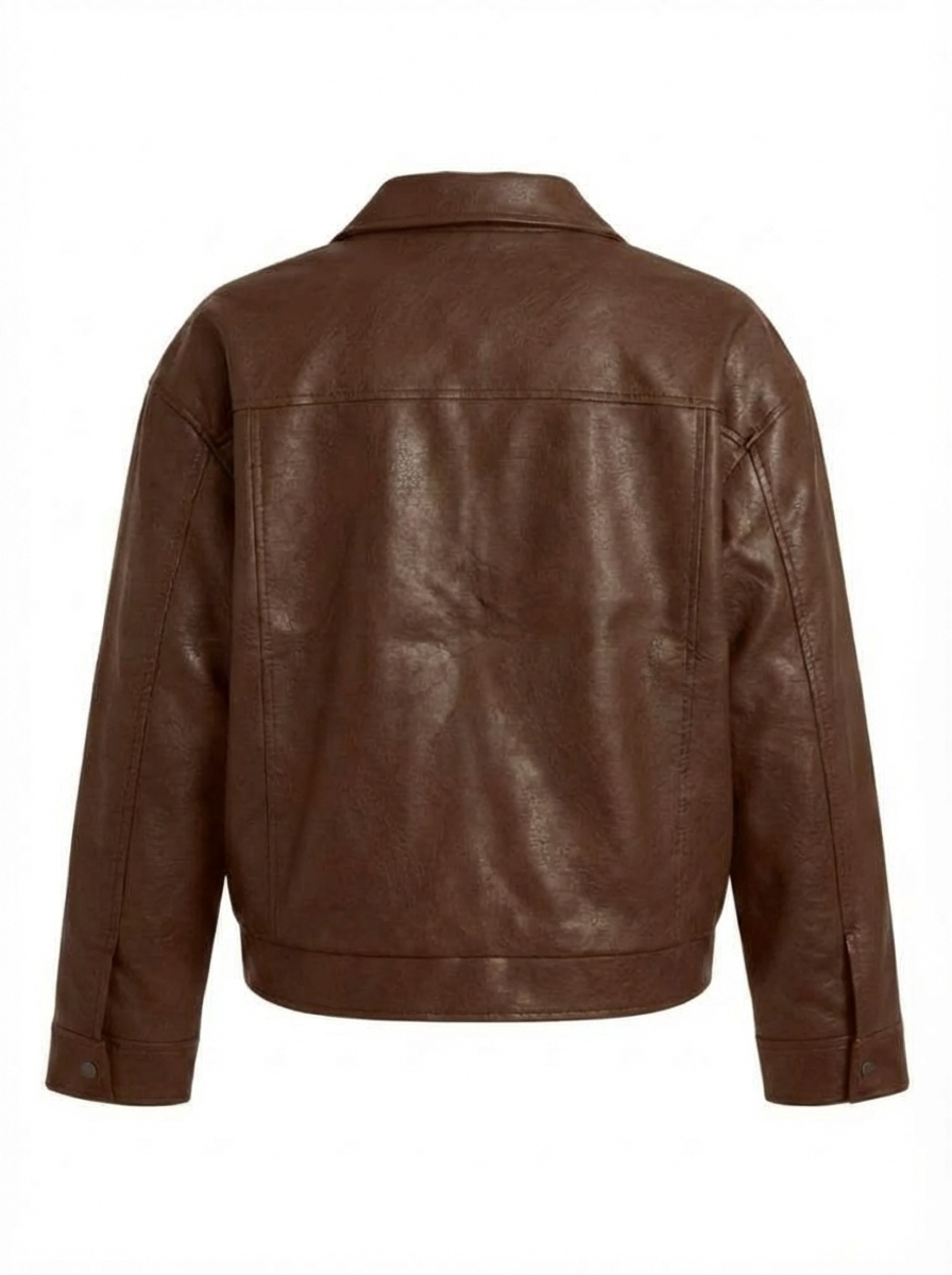 Leonie | Relaxed Fit Faux Leather Jacket