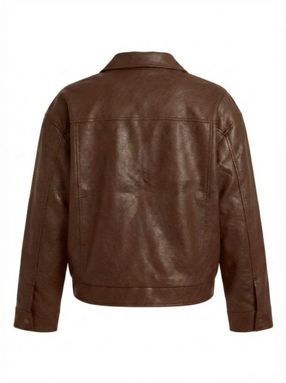 Leonie | Relaxed Fit Faux Leather Jacket