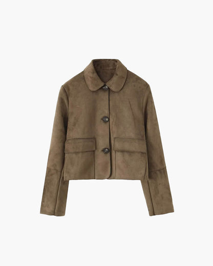 Rosine | Relaxed Suede-Effect Lapel Jacket