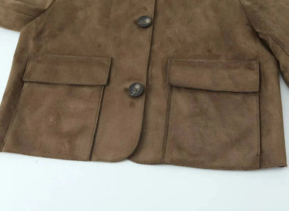 Rosine | Relaxed Suede-Effect Lapel Jacket
