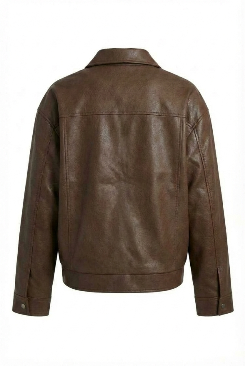Leonie | Relaxed Fit Faux Leather Jacket