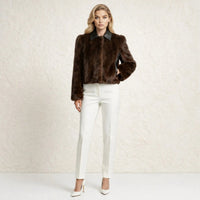 Valentina | Cropped Faux Mink Jacket