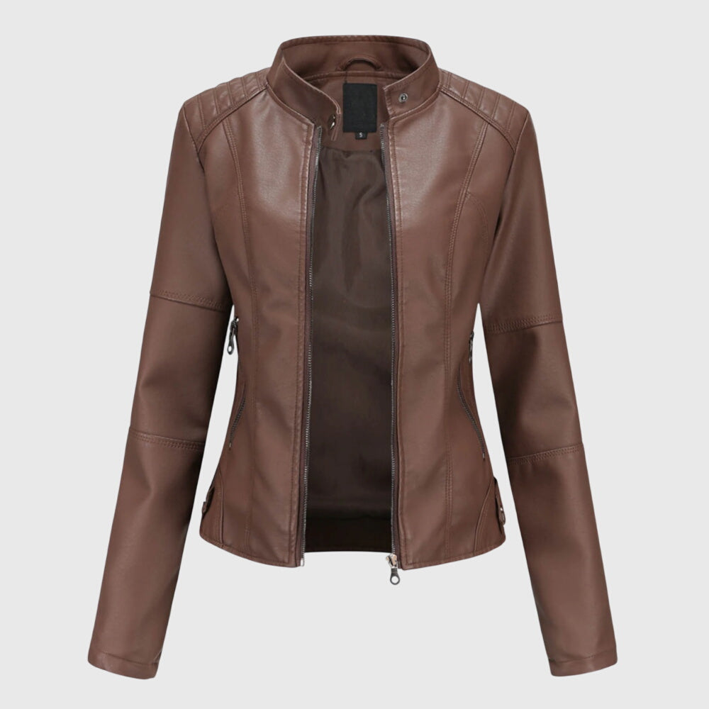 Sabine | Women's Longline Leather Jacket