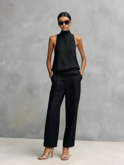 Lorraine | Women's Linen Top and Trousers Set