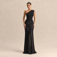 Ines | Women's One Shoulder Satin Maxi Dress