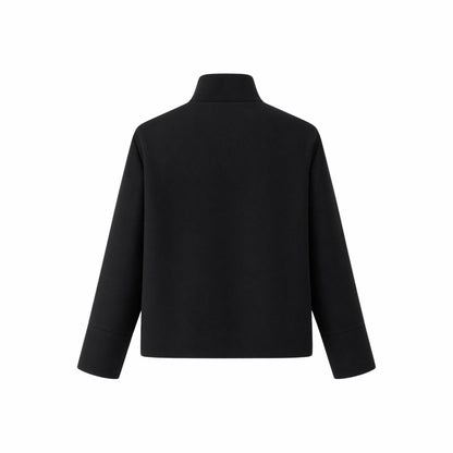 Solene | Funnel Neck Boxy Cropped Jacket
