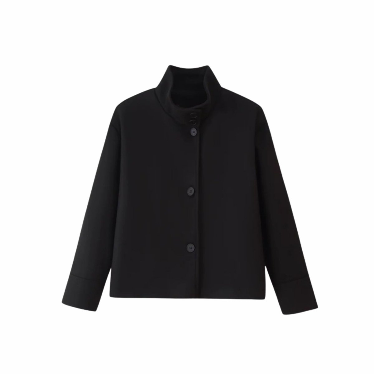 Solene | Funnel Neck Boxy Cropped Jacket