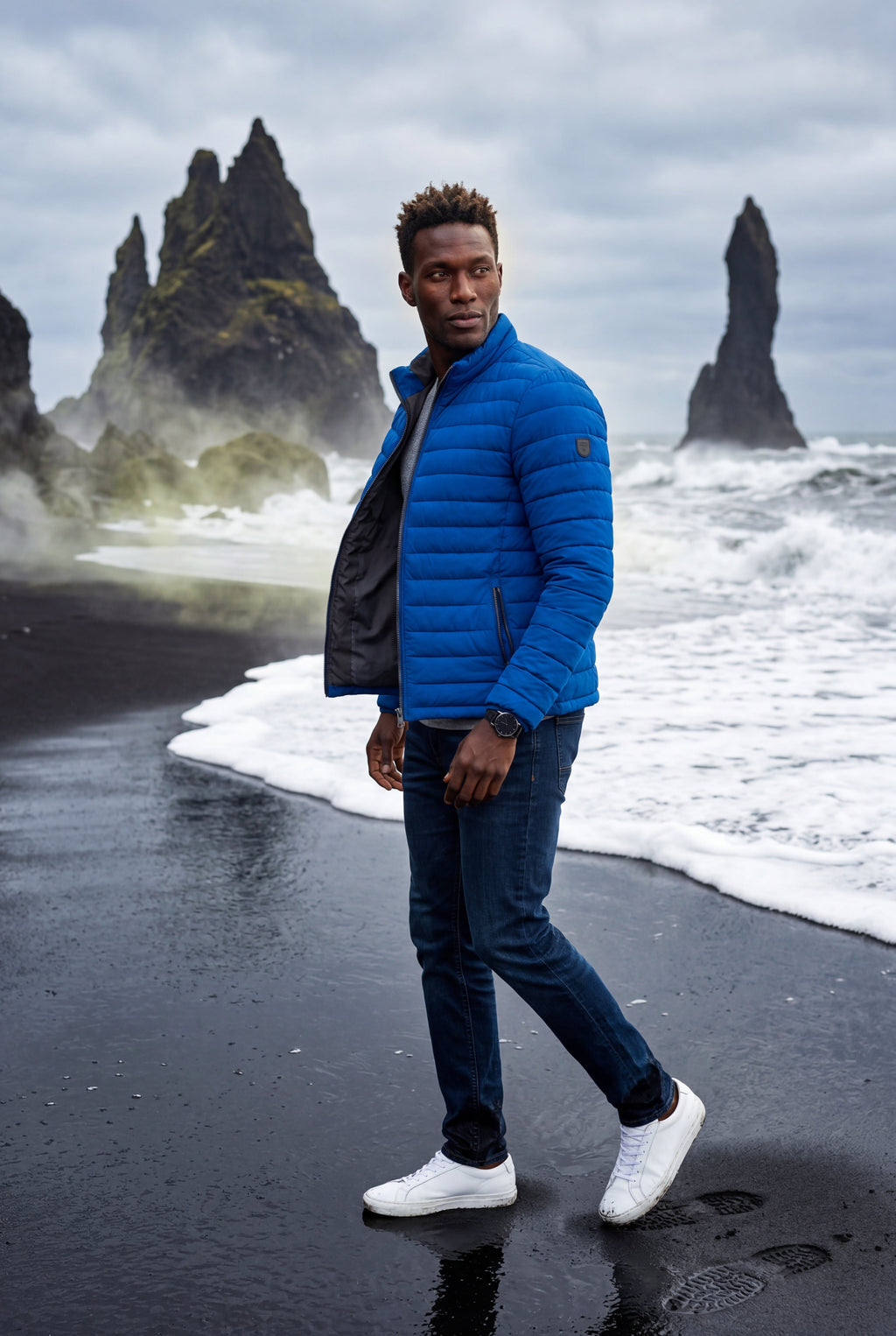 Olivier | Slim Fit Stand Collar Puffer Jacket