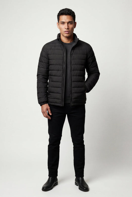 Olivier | Slim Fit Stand Collar Puffer Jacket