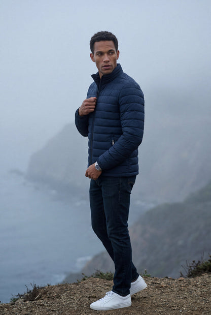 Olivier | Slim Fit Stand Collar Puffer Jacket