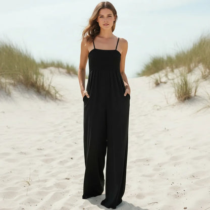Anouk | Women's Smocked Spaghetti Strap Jumpsuit