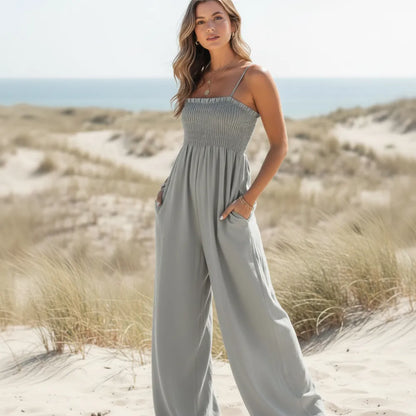 Anouk | Women's Smocked Spaghetti Strap Jumpsuit