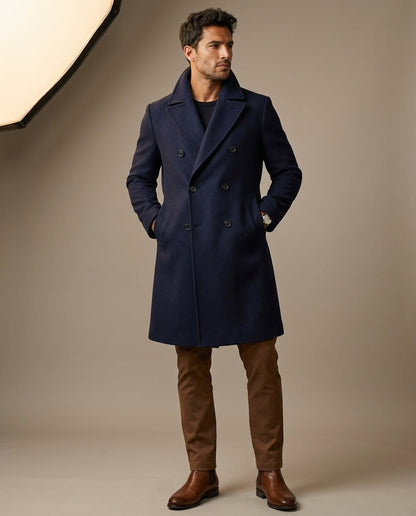 Edmund | Wool Blend Tailored Overcoat