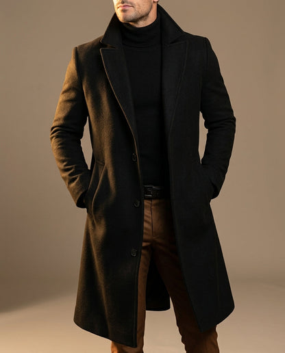 Edmund | Wool Blend Tailored Overcoat