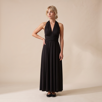 Ottoline | Wrap Waist Halter Backless Maxi Dress
