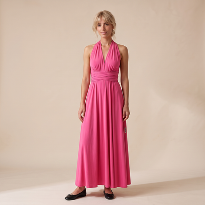 Ottoline | Wrap Waist Halter Backless Maxi Dress