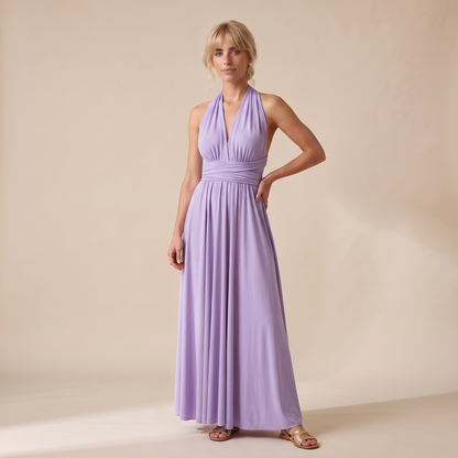 Ottoline | Wrap Waist Halter Backless Maxi Dress