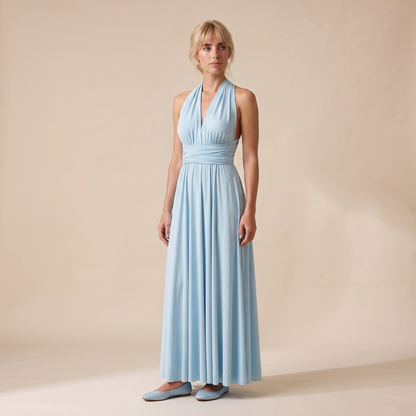 Ottoline | Wrap Waist Halter Backless Maxi Dress