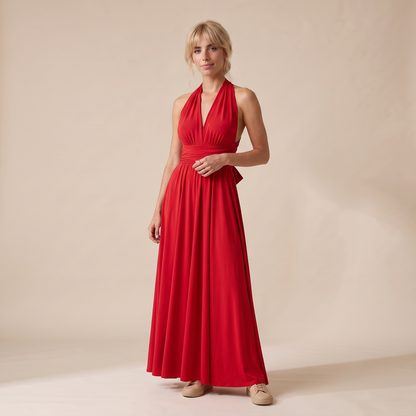 Ottoline | Wrap Waist Halter Backless Maxi Dress