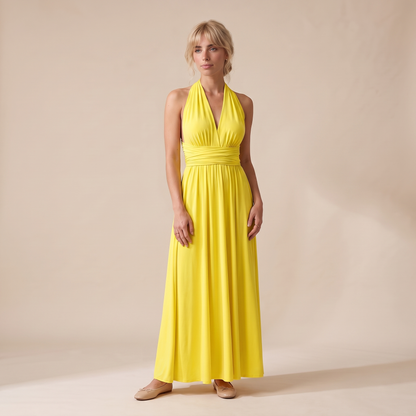 Ottoline | Wrap Waist Halter Backless Maxi Dress