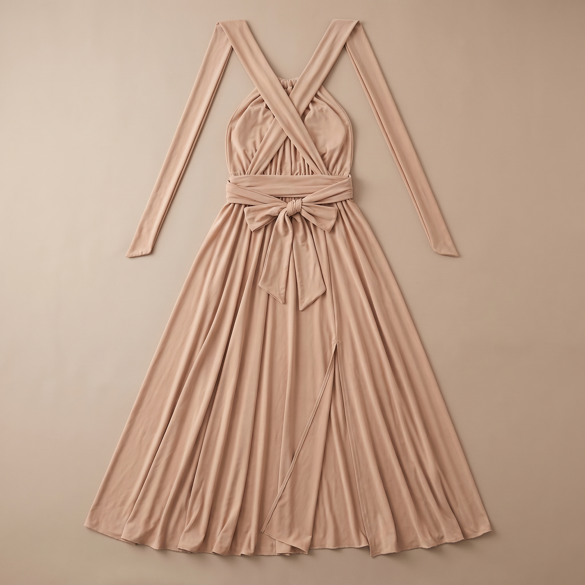 Ottoline | Wrap Waist Halter Backless Maxi Dress