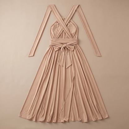 Ottoline | Wrap Waist Halter Backless Maxi Dress