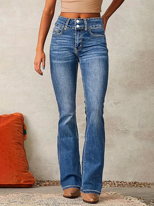 Bernadette | High-Waisted Flared Stretch Jeans
