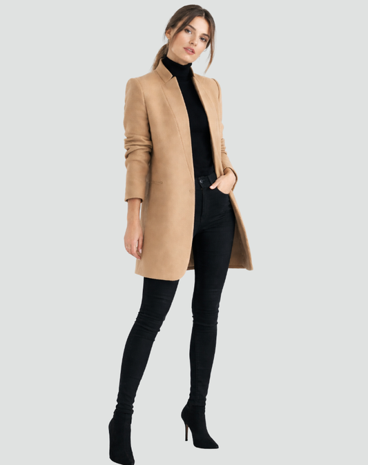 Henriette | Wool Round Neck Classic Coat