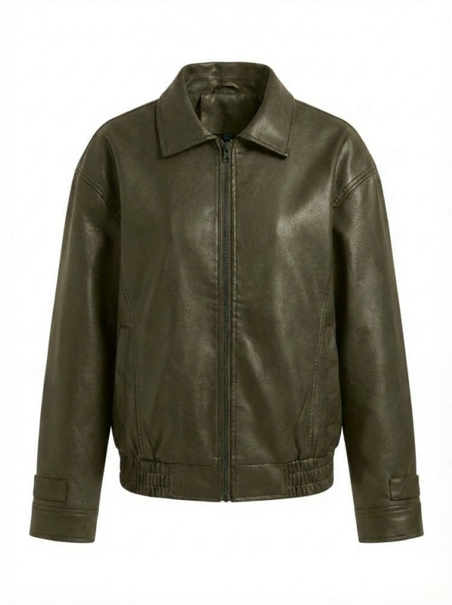 Leonie | Relaxed Fit Faux Leather Jacket