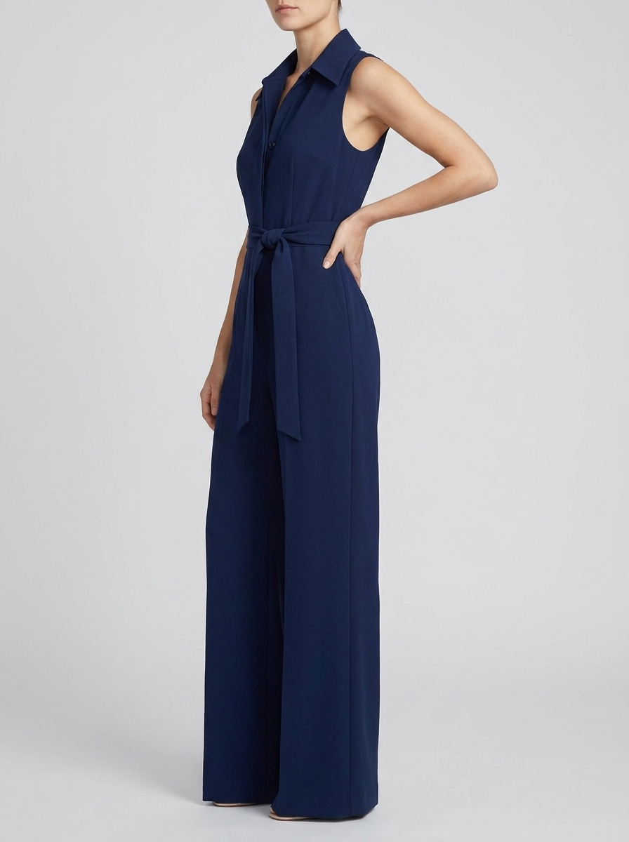 Marceline | Women's Belted Wide Leg Jumpsuit