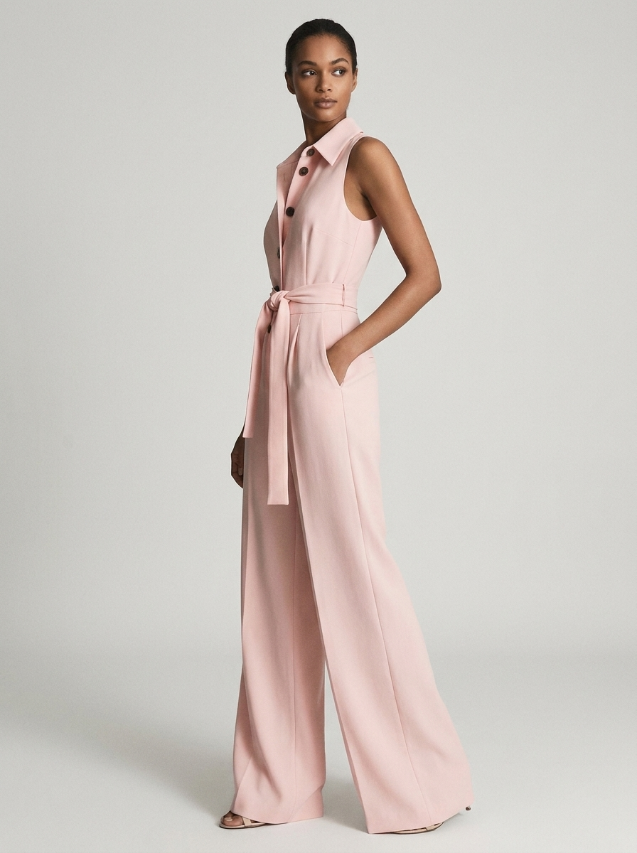 Marceline | Women's Belted Wide Leg Jumpsuit