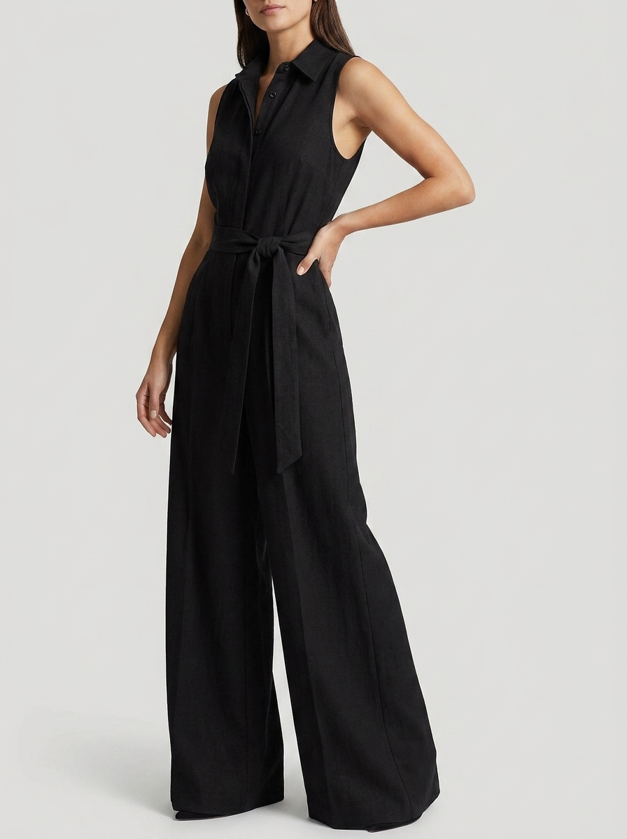 Marceline | Women's Belted Wide Leg Jumpsuit