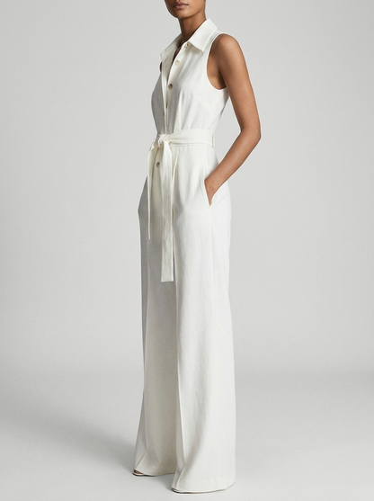 Marceline | Women's Belted Wide Leg Jumpsuit