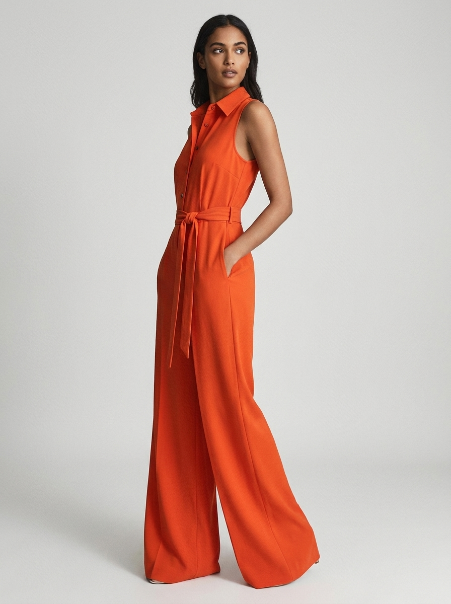 Marceline | Women's Belted Wide Leg Jumpsuit