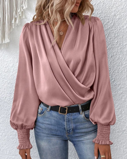 Pauline | Women's Long Sleeve Wrap Blouse