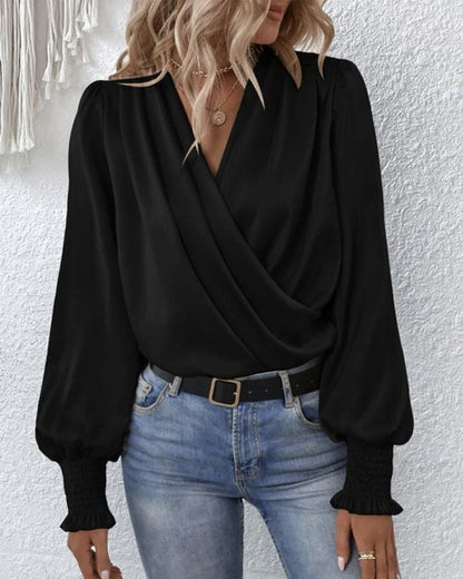 Pauline | Women's Long Sleeve Wrap Blouse