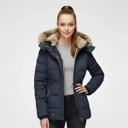 Lea | Faux Fur Hood Quilted Puffer Jacket