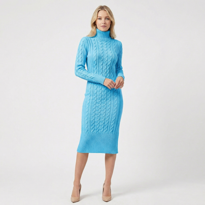 Elowira | Ribbed Knit Midi Dress