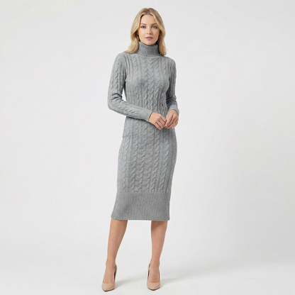 Elowira | Ribbed Knit Midi Dress