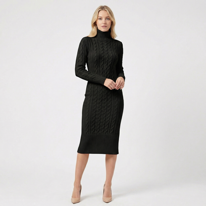 Elowira | Ribbed Knit Midi Dress