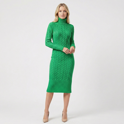 Elowira | Ribbed Knit Midi Dress