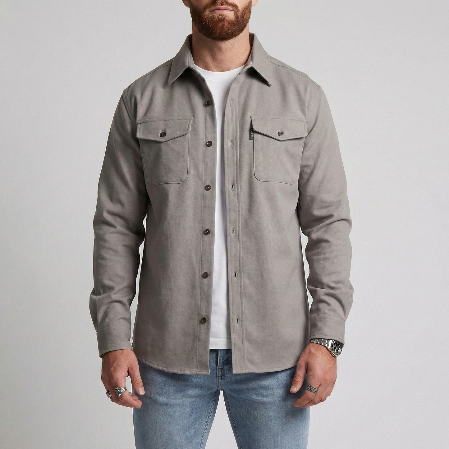 Taylor | Heavyweight Button Up Utility Overshirt