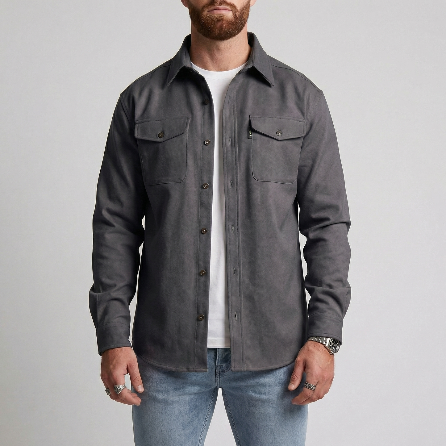 Taylor | Heavyweight Button Up Utility Overshirt