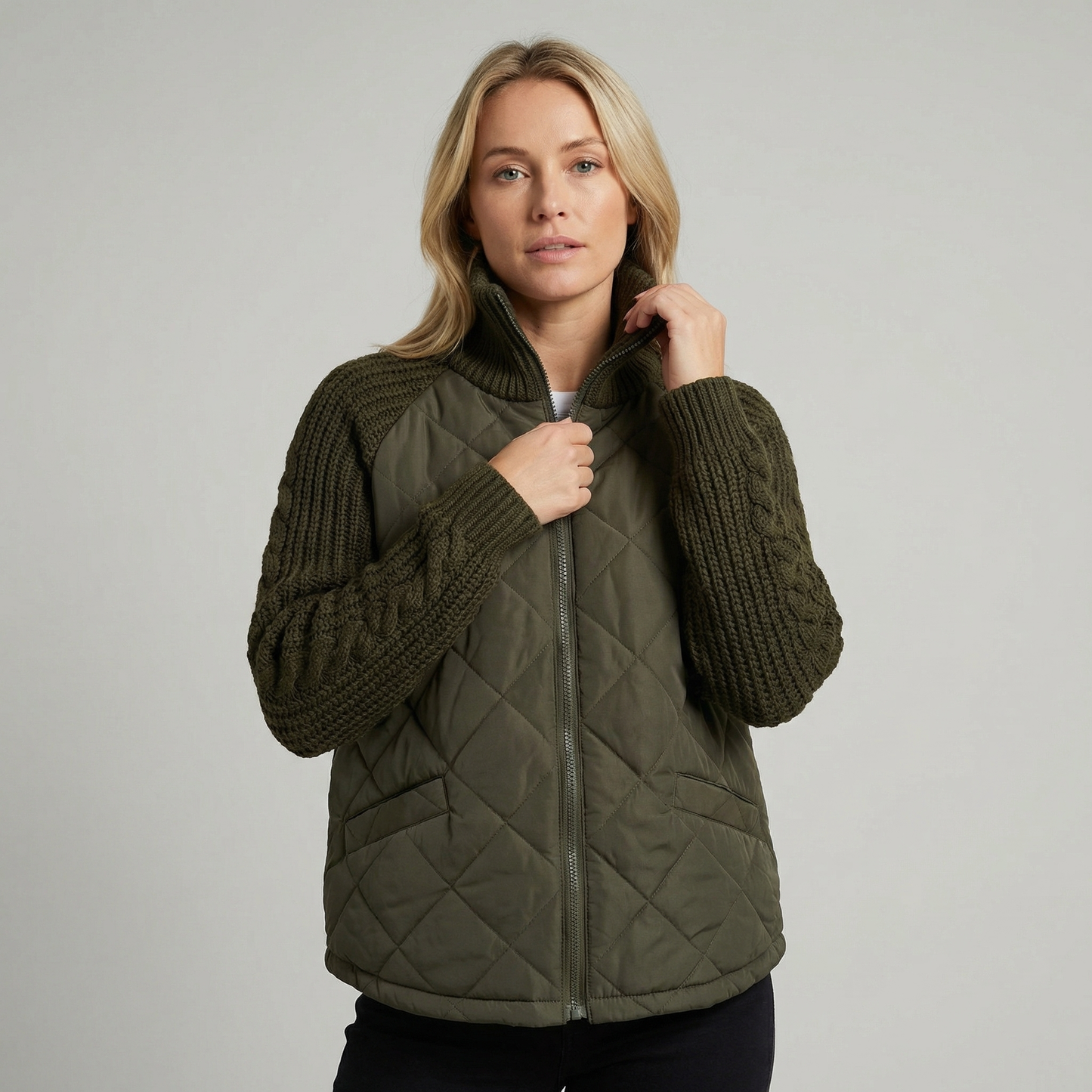 Rosalie | Quilted Stand Collar Jacket