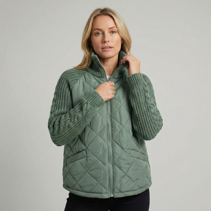 Rosalie | Quilted Stand Collar Jacket